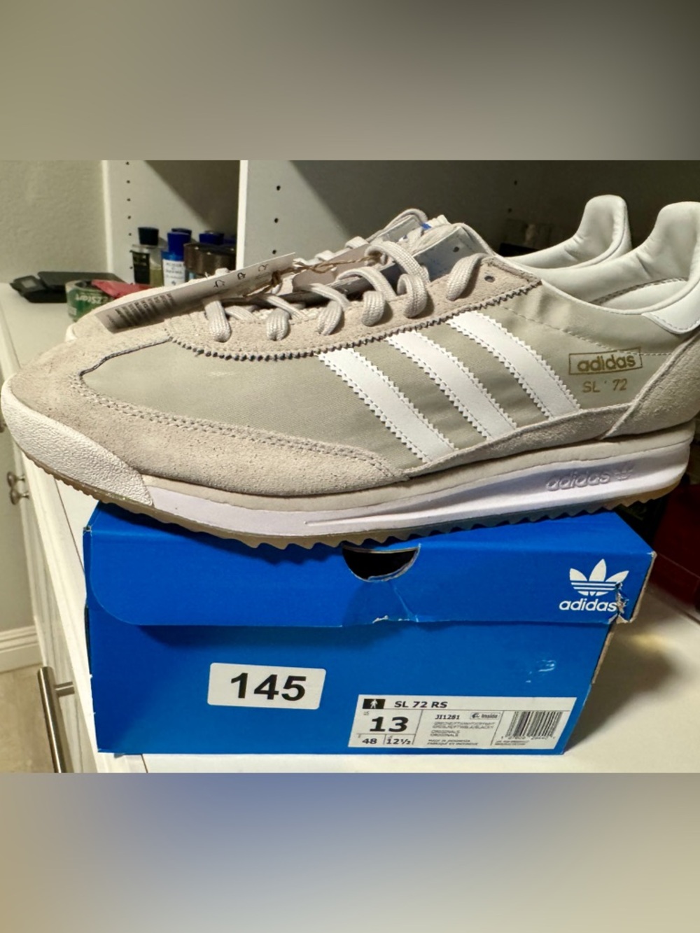 adidas SL 72 RS Men’s Sneakers in Beige and White